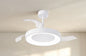 Niseko Fan M 49cm 50W LED Dimmable Ceiling Light With Built-In 30W DC Fan, 2700-5000K Remote Control, 5500lm, White, 5yrs Warranty