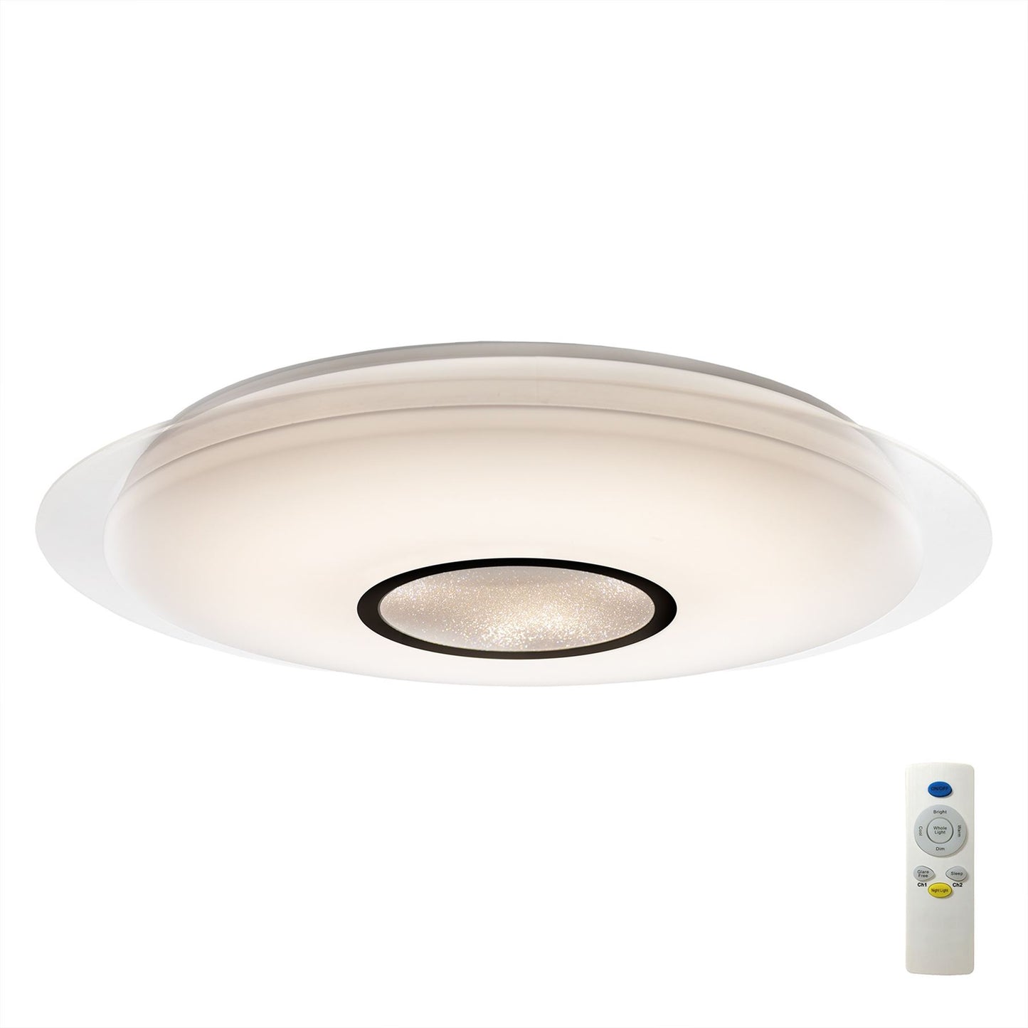 Mantra Fusion M3694 Maldivas 40W Tuneable White 3000K-6000K, 2800lm, Dimmable Flush Ceiling Light with Remote Control