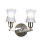 Mantra Alaska GU10 Wall Light Switched 2 Light L1/SGU10, Satin Nickel, CFL Lamps INCLUDED