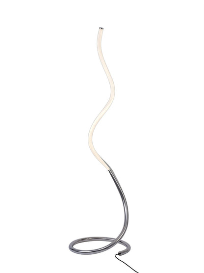 Mantra Nur II Floor Lamp 20W LED 3000K, 1500lm, Dimmable, Polished Chrome/Frosted Acrylic, 3yrs Warranty