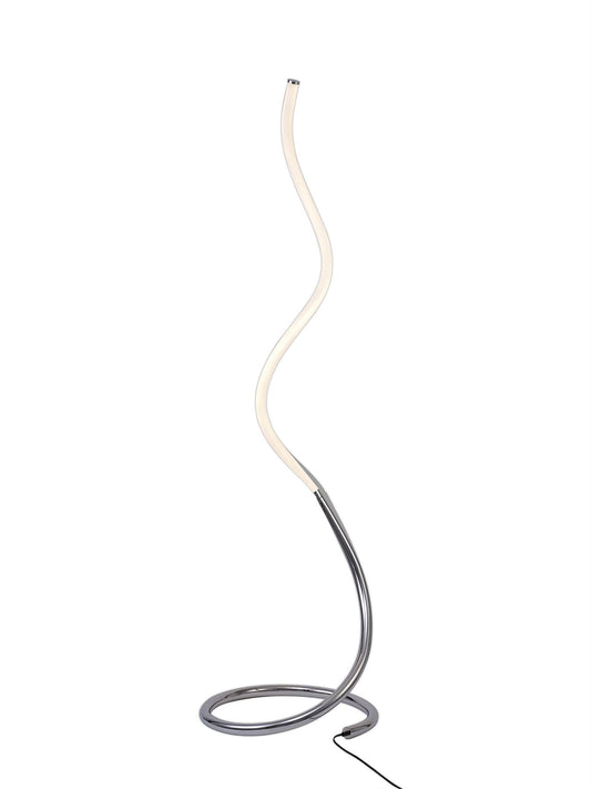 Mantra Nur II Floor Lamp 20W LED 3000K, 1500lm, Dimmable, Polished Chrome/Frosted Acrylic, 3yrs Warranty