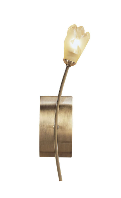 Mantra Pietra Wall Light Switched 1 Light G9, Antique Brass