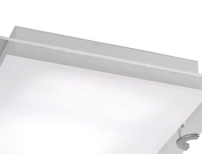Mantra Fusion Melbourne Square Ceiling 15W LED 3000K, 1350lm, Polished Chrome/Frosted White Glass, 3yrs Warranty Ceiling