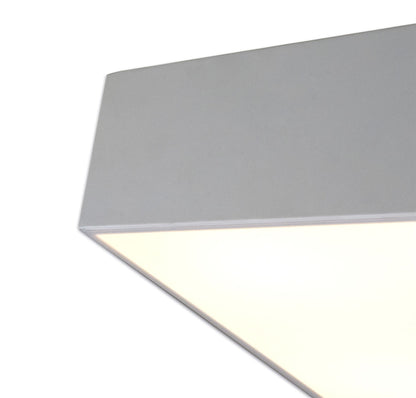 Mantra M6163 Mini Ceiling 45cm Square, 5 x E27 (Max 20W), Silver - M6163 Ceiling
