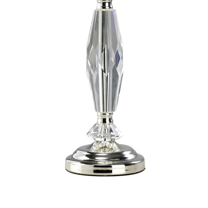 Diyas Nexon Crystal Table Lamp WITHOUT SHADE 1 Light E14 Silver Finish