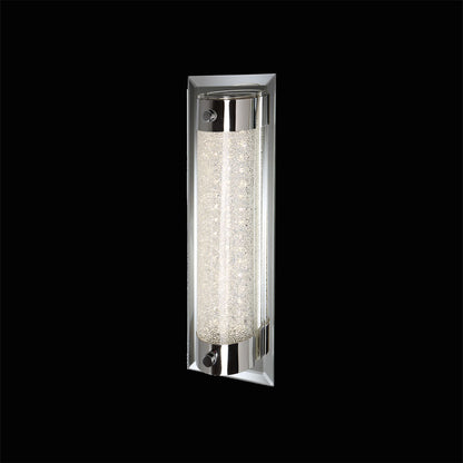 Mantra Fusion Tube Flush 8W LED 4000K Polished Chrome/Sand Diamond, 680lm, 3yrs Warranty Crystal