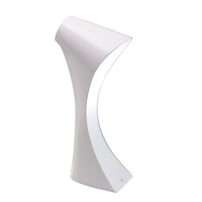 Mantra M1546 Ora Table Lamp 1 Light E27, Gloss White/White Acrylic/Polished Chrome