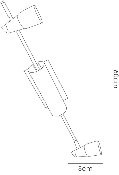 Diyas Anna On Linear Bar 4 Light G9 Satin Chrome/Opal & Frosted Glass