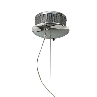 Diyas Geo  with Black Shade 7 Light G4 Polished Chrome/Crystal, NOT LED/CFL Compatible Ceiling Pendant Light Fitting