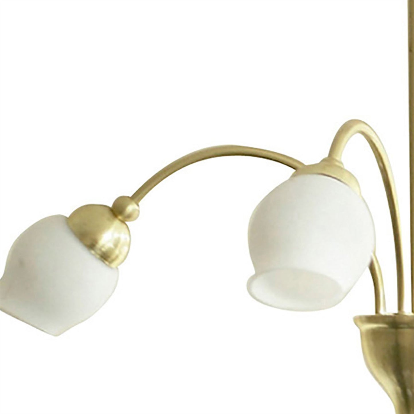 Diyas Rimini 51cm  4 Light G9 Satin Brass/Opal Glass Ceiling Pendant Light Fitting