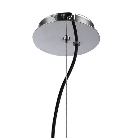 Mantra Lupin 60cm Pendant 4 Light E27, Gloss Black/White Acrylic/Polished Chrome, CFL Lamps INCLUDED