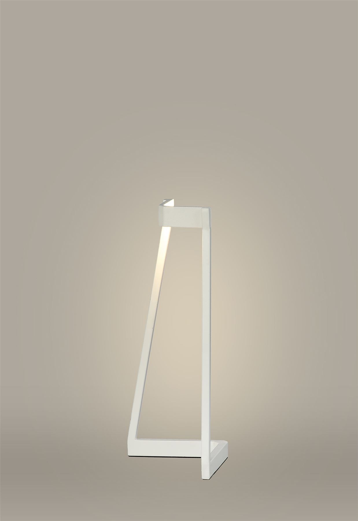 Mantra Minimal Table Lamp, 5W LED, 3000K, 375lm, White, 3yrs Warranty