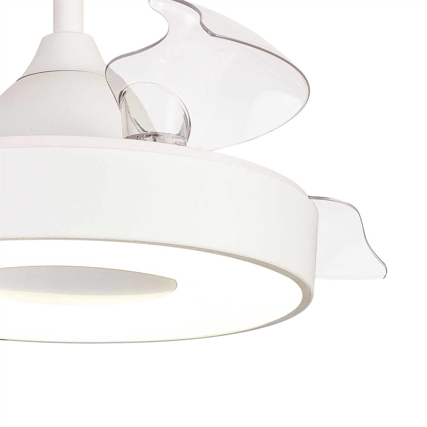 Coin Air 60W LED Dimmable Ceiling Light With Built-In 30W DC Reversible Fan, Remote & APP Control, White, 3300lm, 5yrs Warranty