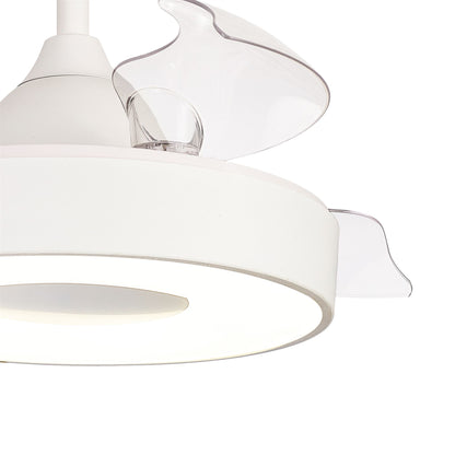 Coin Air 60W LED Dimmable Ceiling Light With Built-In 30W DC Reversible Fan, Remote & APP Control, White, 3300lm, 5yrs Warranty