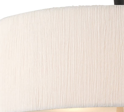Mantra M1153 Eve Pendant 3 Light E27, Anthracite with White Round Shade