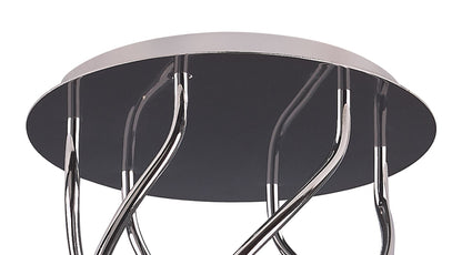 Mantra Aire 32.5cm Ceiling Round 6 Light G4 Vertical Arms, Polished Chrome, NOT LED/CFL Compatible
