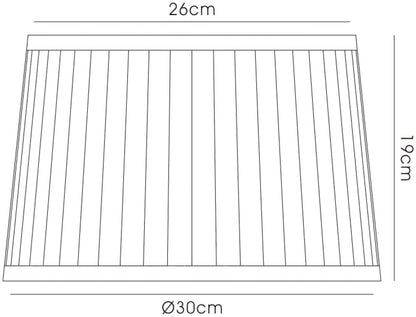 Diyas Willow Fabric Shade White 260/300mm x 190mm