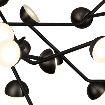 Mantra Adn 36 Light Pendant, Round 74cm, 100W LED, 3000K, 7250lm, Black, 3yrs Warranty