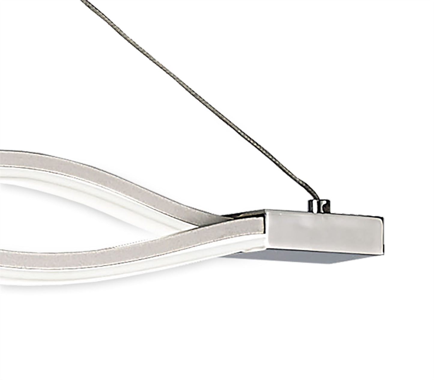 Mantra M5815 Sahara XL Linear Pendant 42W LED 3000K, 3400lm, Dimmable Silver, Frosted Acrylic, Polished Chrome, 3yrs Warranty