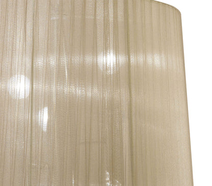 Mantra M3880 Tiffany Pendant 3+3 Light E14+G9, Antique Brass with Soft Bronze Shade & Clear Crystal