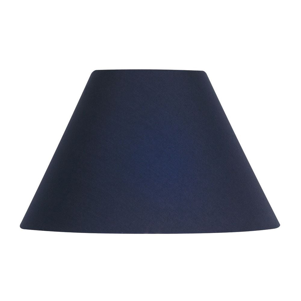 Oaks Lighting S501/8 Cotton Coolie Lampshade 200mm - Reversable Gimbal Light Shade - Navy