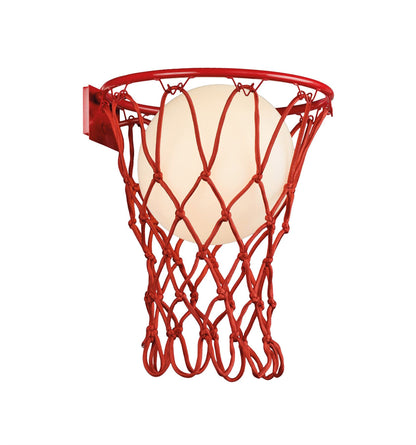Mantra Basketball Wall Light, 1 x E27, Matt Red