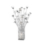 Diyas Home Koil Aluminium (DH) Koil Crystal Table Lamp 4 Light G4 Aluminium/White, NOT LED/CFL Compatible