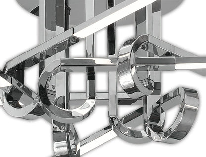 Mantra M6126 Cinto Ceiling 42W LED, 3000K, 3360lm, Polished Chrome, 3yrs Warranty - M6126 Ceiling