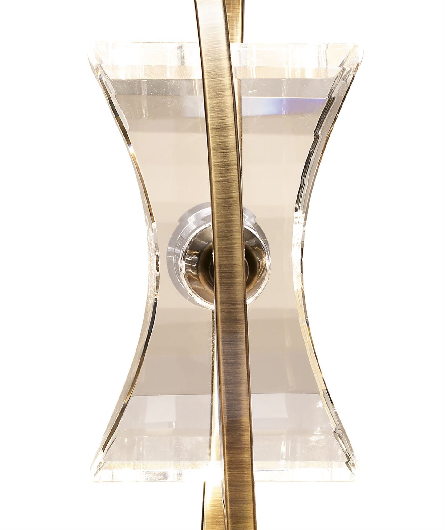 Mantra Kromo Table Lamp 1 Light G9 Looped Frame, Antique Brass
