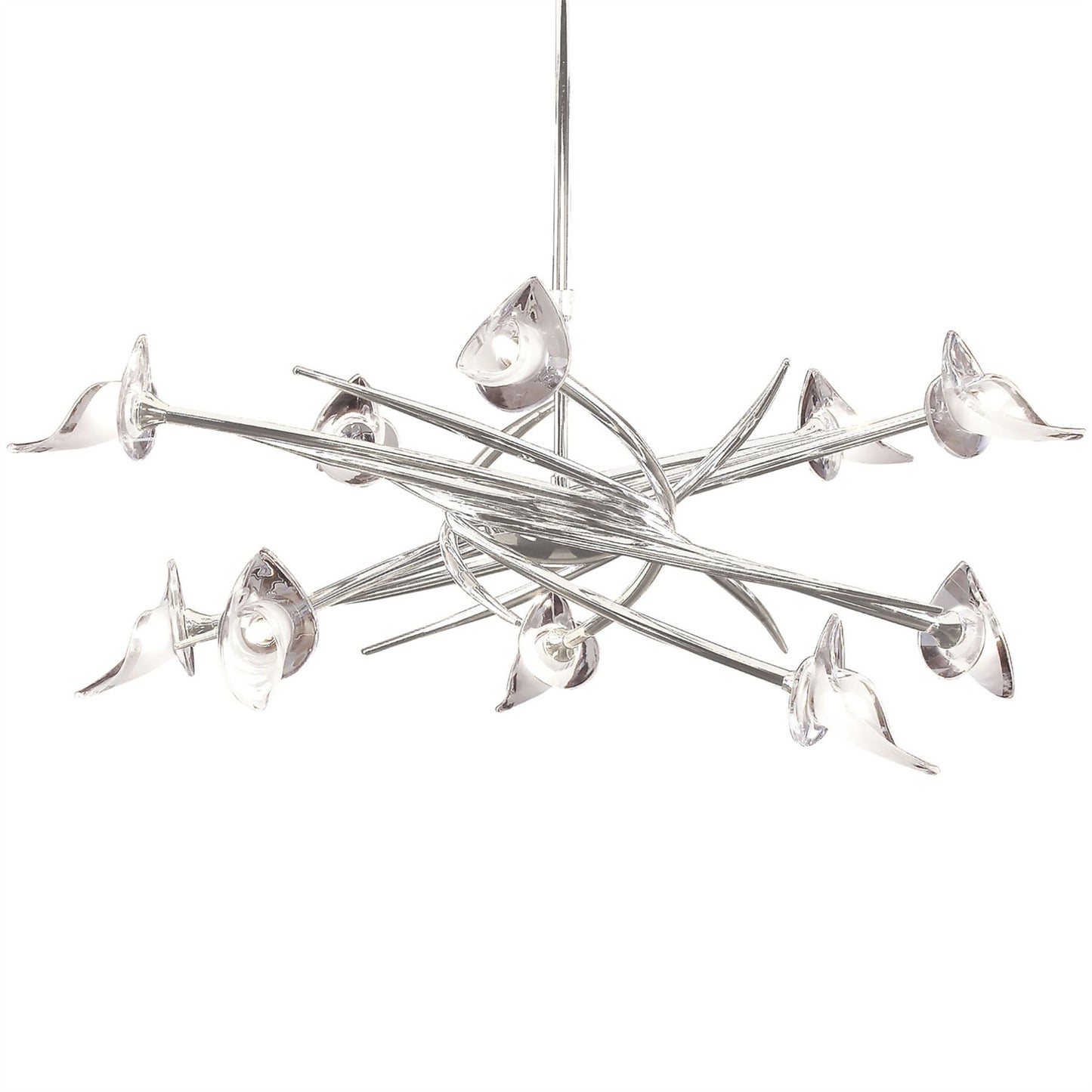 Mantra M0312 Flavia Pendant Up-Down Round 10 Light G9, Polished Chrome
