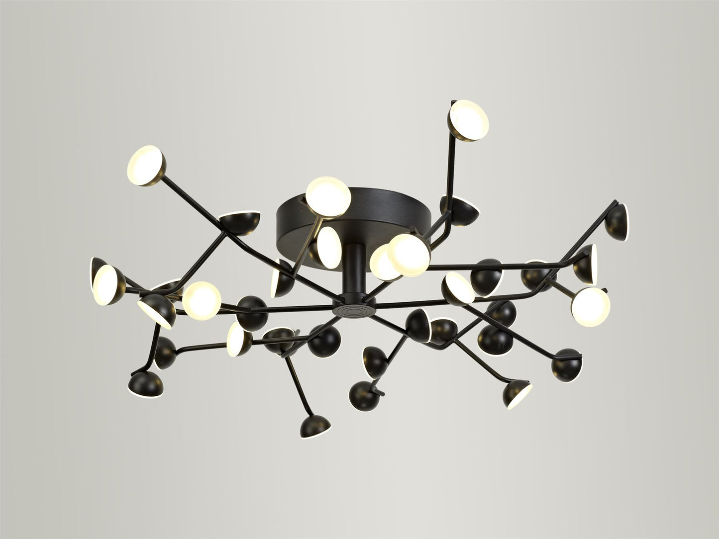 Mantra Adn 36 Light Ceiling Light, Round 74cm, 100W LED, 3000K, 7250lm, Black, 3yrs Warranty