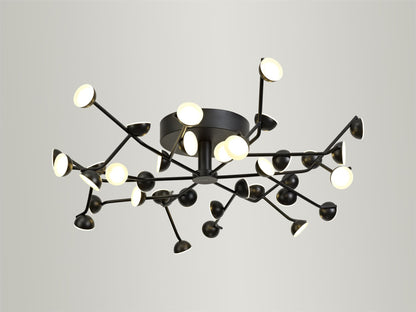Mantra Adn 36 Light Ceiling Light, Round 74cm, 100W LED, 3000K, 7250lm, Black, 3yrs Warranty
