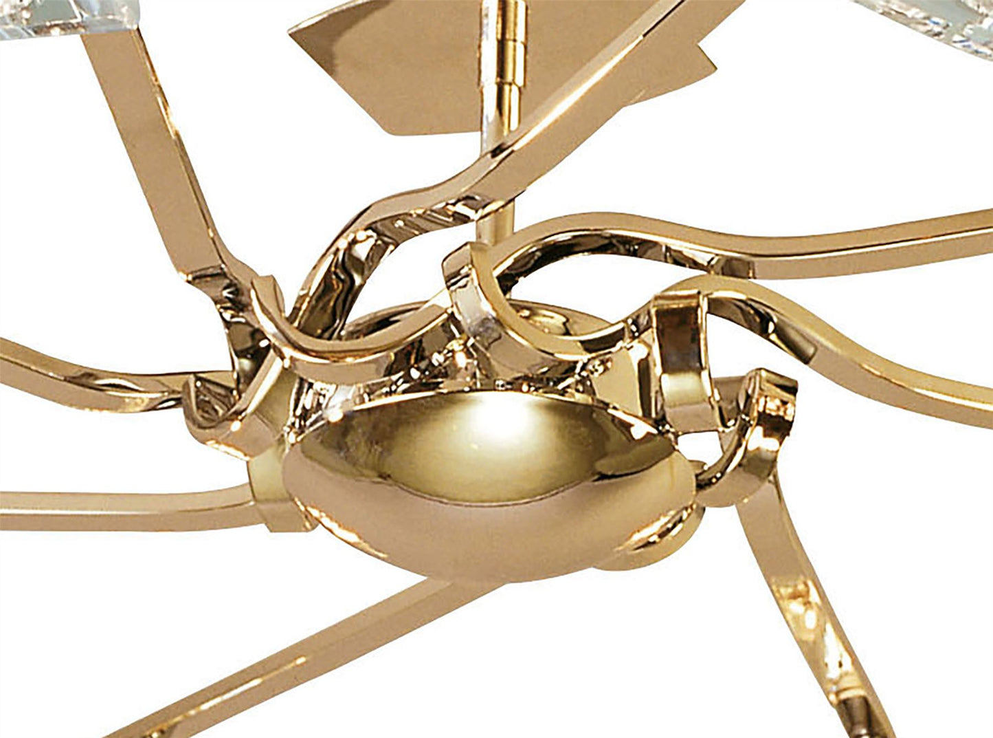 Mantra Alfa 80cm Semi Flush 8 Light G9 French Gold