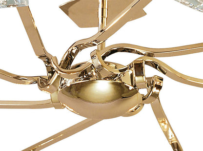Mantra Alfa 80cm Semi Flush 8 Light G9 French Gold