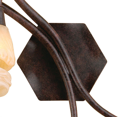 Mantra (0017 005) Gaudi Wall Light Left Switched 2 Light G9, Brown/Black Oxide