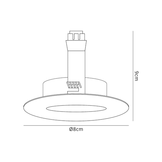 Deco Hudson GU10 Fixed Downlight Polished Chrome (Lamp Not Included), Cut Out: 60mm