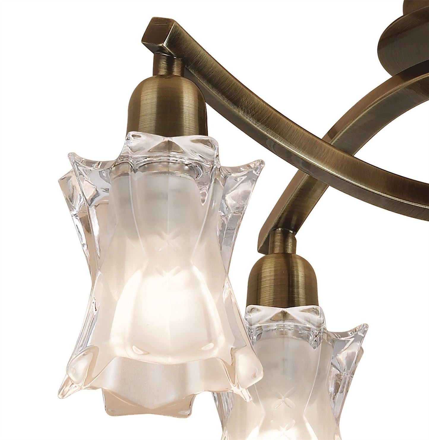Mantra Alaska GU10 40cm Ceiling 4 Light L1/SGU10, Antique Brass, CFL Lamps INCLUDED