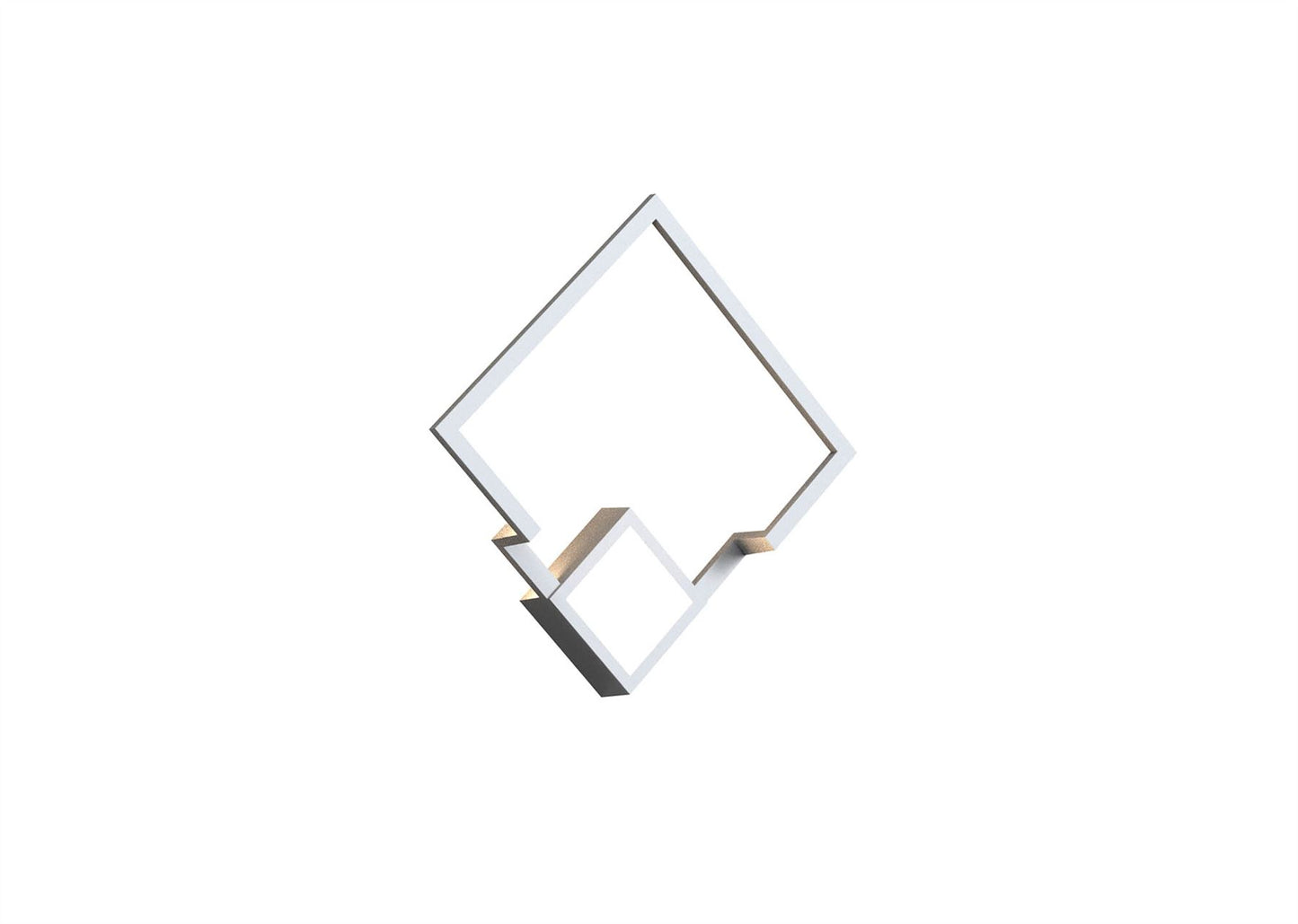 Mantra Boutique Square Wall Light, Dimmable, 18W LED, 3000K, 1150lm, White, 3yrs Warranty