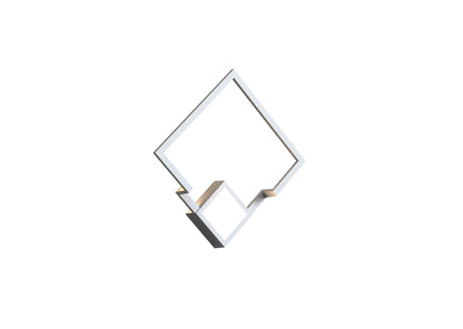 Mantra Boutique Square Wall Light, Dimmable, 18W LED, 3000K, 1150lm, White, 3yrs Warranty