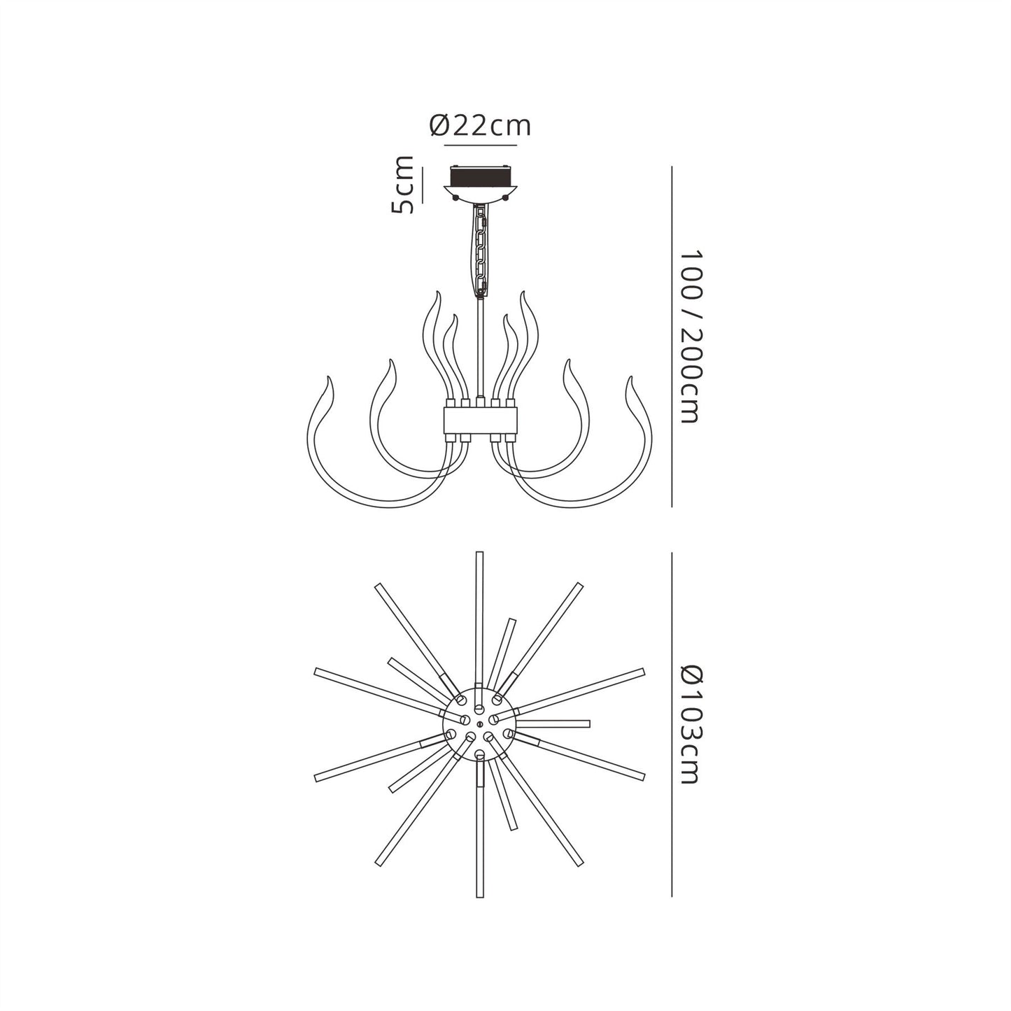 Mantra M5560 Versailles Ceiling LED Light 256W, 12339lm, 3000K Polished Chrome/White Acrylic, 3yrs Warranty