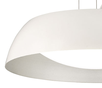 Mantra M4840 Argenta Pendant Small 18W LED 3000K, 1800lm, Matt White/Silver/White Acrylic, 3yrs Warranty
