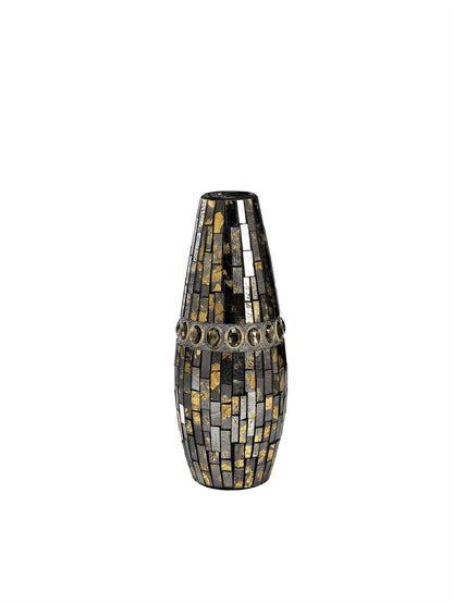 Diyas Home (DH) Almira Mosaic Vase Small Brown/French Gold Mosaic