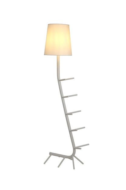 Mantra Centipede Floor Lamp with Shade, 1 x E27, White
