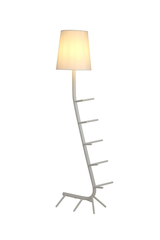 Mantra Centipede Floor Lamp with Shade, 1 x E27, White