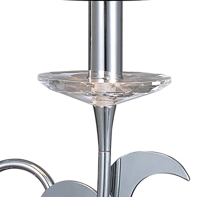 Mantra Acanto Table Lamp 1 Light E14, Polished Chrome with Black Shade