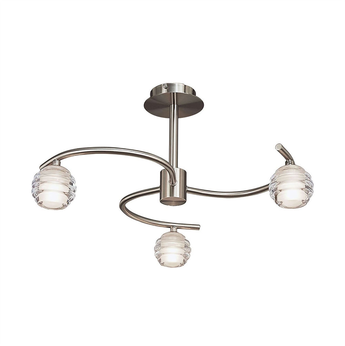 Mantra Sphere 51.7cm Semi Flush 3 Light G9, Satin Nickel