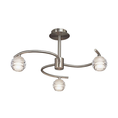 Mantra Sphere 51.7cm Semi Flush 3 Light G9, Satin Nickel