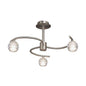 Mantra Sphere 51.7cm Semi Flush 3 Light G9, Satin Nickel