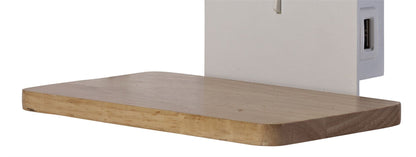 Mantra M5463 Nordica II Position Wall Light with USB Socket, 180lm, 1x3W 3000K LED White/Beech, 3yrs Warranty