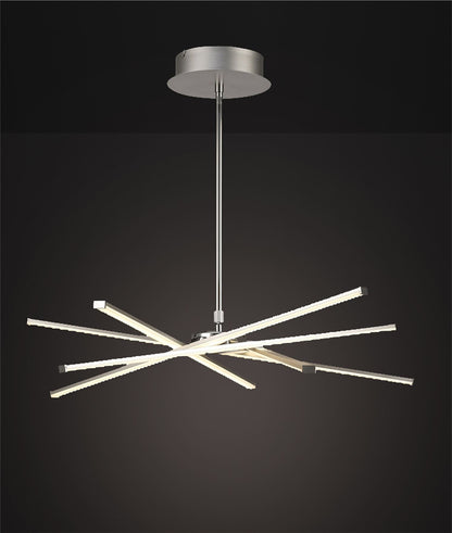Mantra M5915 Star LED Pendant 69cm Round 42W 3000K, 3700lm, Silver/Frosted Acrylic/Polished Chrome, 3yrs Warranty
